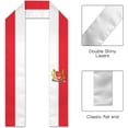 thumbnail image 2 of Emblem Singapore Flag Graduation Stole Graduate Shawl Sash Scraf Gift For Abroad Student International Study (Square), 2 of 6