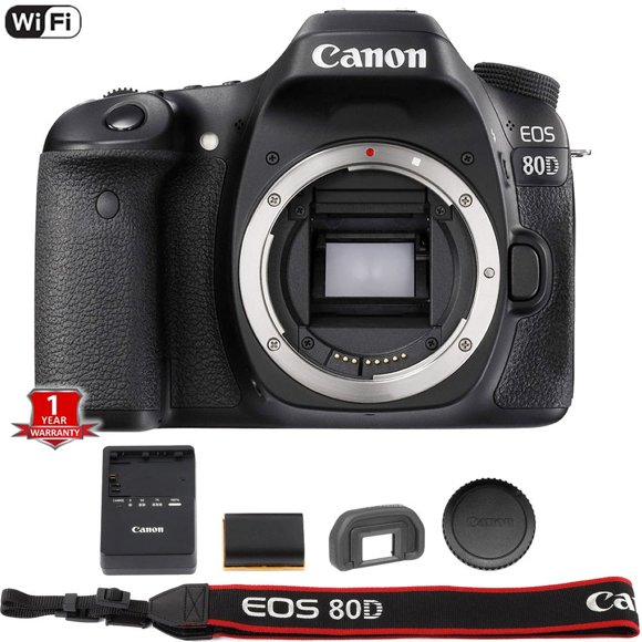 Canon EOS 80D Corps de l'Appareil Photo Numérique SLR (Noir) (Modèle International) Aucune Garantie