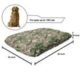thumbnail image 2 of Tropical Pet Bed, Exotic Hawaii Jungle Themed Interpretation of Multitude Palm Leaves, Resistant Pad for Dogs and Cats Cushion with Removable Cover, 24" x 39", Green Rose Pastel Pink, by Ambesonne, 2 of 4