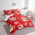 thumbnail image 4 of Manfei Cute Antarctic Penguin Twin Bedding Sets 7-Piece, Dreamy Winter Snowflake Bedding Comforter Set, Kawaii Animal Reversible Sheet Sets, Super Cozy Room Decor, 4 of 8