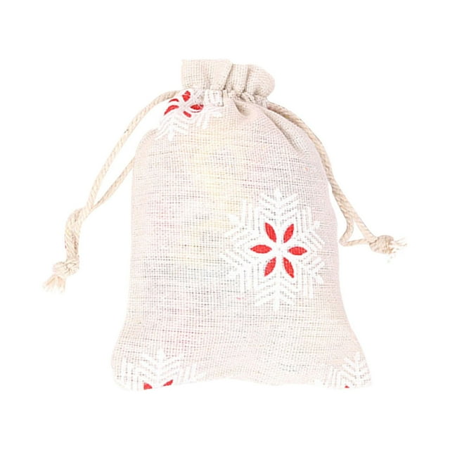 Binwennn Christmas Printed Linen Bag Santa Backpack Candy Bag Bag 1PC Picture Frame Storage Containers Blanket And Sheet Storage Bed Sheet Storage Blanket Storage for Living Room Home Organization And
