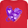thumbnail image 4 of Inktastic Alzheimers Awareness Purple Ribbon Around Heart Boys or Girls Long Sleeve Toddler T-Shirt, 4 of 5