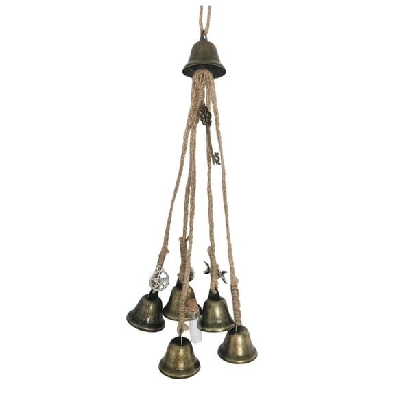 Wind Chimes for Home and Garden with Blessing Witch Door Charm and Witchcraft Wind Chime Decoration for Study and Garden