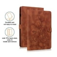 thumbnail image 5 of Case for Lenovo Tab M9 9.0" 2023, Flower Pattern PU Leather Multi-Angle Viewing Stand Shockproof Flip Case with Card Slot, Magnetic Clasp, Pencil Slot for Lenovo Tab M9 9.0" 2023, Brown, 5 of 7