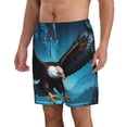 thumbnail image 2 of Balery Night Sky Forest Bald Eagle Traje de Baño Estilo Hawaiano para Hombre, Shorts de Secado Rápido con Bolsillos-Small, 2 of 6