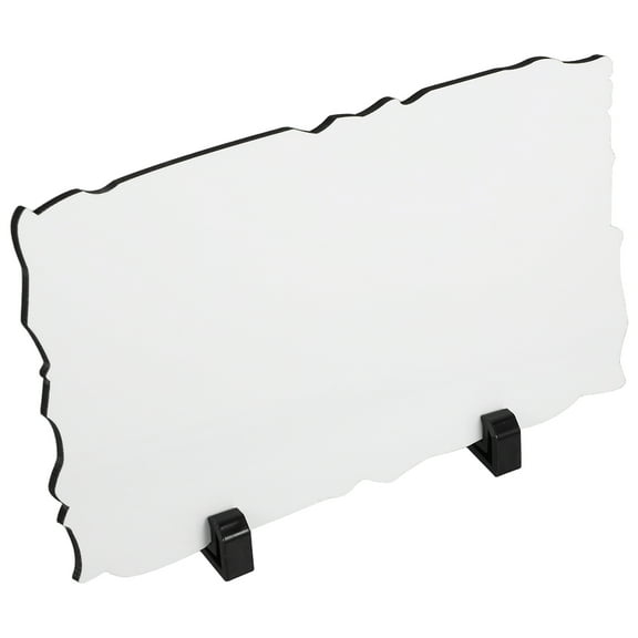 HEMOTON DIY Sublimation Photo Blanks with Sturdy Density Board for Unique Irregular Edge Display 8x10 Inches White