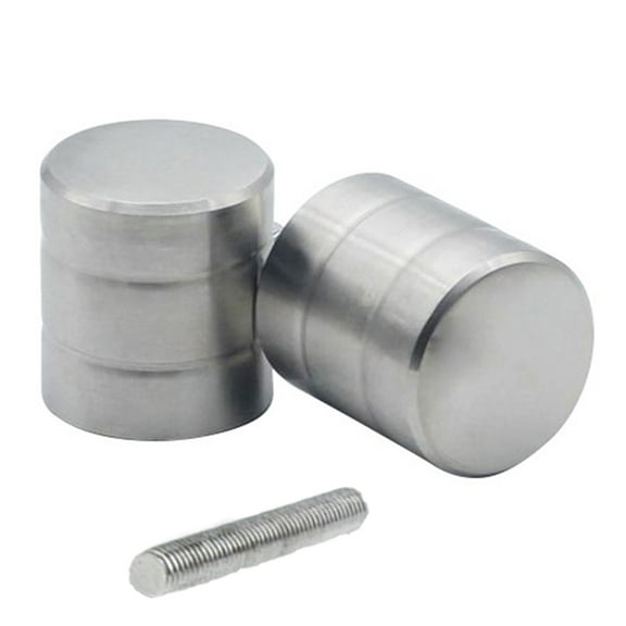 Soumake 2Pcs Stainless Steel Glass Door Knobs Bathroom Shower Cabinet Handles With Screw Practical