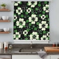 thumbnail image 4 of St. Patrick's Day Semi Sheer Curtains Drapes for Living Room, Bedroom, French Doors Window 45 Inches Long, Green Lucky Shamrock Spring Rod Pocket Chiffon Curtain Drapery Voile Draperies Panel, 4 of 8