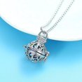 thumbnail image 3 of Vintage Cremation Jewelry for Ashes Stainless Steel Memorial Urn Necklace Hollow Flower Pendant Locket with Mini Jar Keepsake for Women Men, 3 of 6