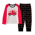 thumbnail image 4 of Pajama for Boys Valentines Day Pjs Long Sleeve Heart Print Crewneck Nightwear Boys Size 4-5 Years Pajamas, 4 of 4
