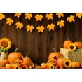 thumbnail image 3 of SUNOLIFE Fall Backdrop Banner Thanksgiving Pumpkins Background Decorations 8x6ft, 3 of 3