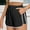 Black, variant on Women's Shorts Elastic Waist Loose Solid Color Shorts Thin Casual Shorts Sports Wearable Shorts Elastic Waist