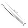 thumbnail image 2 of Unique Bargains 1 Pc Women Mirror Light Seven-character Eyelash Extension Tweezers for Vacation Silver Tone Stainless Steel, 2 of 3