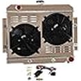 thumbnail image 3 of ALLOYWORKS 3 Row Aluminum Radiator with 12v Fan Shrouds Kit for Jeep CJ w/GM Chevy Conversion, 3 of 4