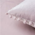thumbnail image 2 of Phantoscope Velvet Series Pom Pom Rectangle Decorative Throw Pillow, 12" x 20", Pink, 1 Pack, 2 of 7