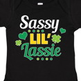 thumbnail image 4 of Inktastic Saint Patrick's Day Sassy Lil' Lassie with Shamrocks Boys or Girls Baby Bodysuit, 4 of 5