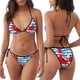 thumbnail image 3 of Balery Red Funny Crab on Blue Stripe Pijama Estampado Bikini de Dos Piezas para Mujer - Conjunto de Bikini Ajustable Sexy y Cómodo para Playa, 3 of 6
