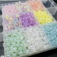 thumbnail image 2 of Cuentas espaciadoras de acrílico de 6mm, 8mm y 10mm, cuentas de forma redonda de sirena, abalorios de para fabricación de joyería DIY, pulseras, accesorios para el cuello, 2 of 4