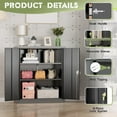 thumbnail image 6 of Crownland 36" Metal Office Storage Locking Cabinet, Lockable Garage Storage Cabinets, High Office File Cabinet with Adjustable Shelves for Garage(Black), 6 of 7