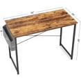 thumbnail image 4 of CubiCubi Computer Desk 55 inch Home Office Desk with Storage Bag, Rustic Brown Finish, 4 of 7