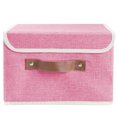 thumbnail image 5 of 6Pcs/Lot Collapsible Storage Box With Lid Linen Fabric Bins Organizer Baskets, 5 of 12