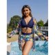 thumbnail image 4 of Floral Printed Bathing Suits for Women Summer Swim Shorts Bikinis Set Three Pieces Swimsuit with Cover Up Beachwear XL, 4 of 4
