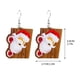 thumbnail image 3 of Pendientes de Madera Árbol de Navidad Papá Noel Enano Ganfancp Pendientes Colgantes, 3 of 4