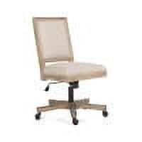 Swivel&Lift Office Chair,Beige+Natural Fabric Furniture Primary Living Space Display Shelving Etageres