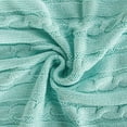 thumbnail image 2 of Flxxie 100% Pure Cotton Cable Knit Toddler Throw Blanket, Super Soft Baby Blanket for Boys and Grils, Light Blue, 30x40 Inches, 2 of 6