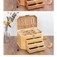 thumbnail image 5 of Hexagonal Solid Wood Jewelry Box Storage With Lock Eye Earrings Necklace Large Capacity Simple Retro, 5 of 7