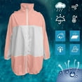 thumbnail image 2 of Women's Lightweight Hooded Jacket for Outdoor Hiking Rainproof Windbreaker Casual Coat with Zippered Pockets, 2 of 2