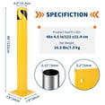 thumbnail image 2 of Safety Bollard Post, 36"/42"/48" x 4.5" Height Bollard Post, Steel Safety Bollard with Anchor Bolts, for Warehouse,Traffic-Sensitive Area,Yellow, 2 of 7