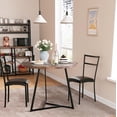 thumbnail image 4 of Round dining mesa set para 2 - 3-piece circle dining set con 2 forrado sillas para kitchen, apartment, y small spaces (brown), 4 of 6