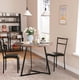thumbnail image 4 of Round dining mesa set para 2 - 3-piece circle dining set con 2 forrado sillas para kitchen, apartment, y small spaces (brown), 4 of 6