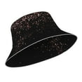 thumbnail image 2 of Kll Rose Gold Glitter1 Bucket Hat For Women Men Packable Travel Beach Sun Hat Outdoor Rave Accessories Reflective Fisherman Cap, 2 of 9