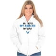 thumbnail image 4 of US Air Force My Hero Airman My Dad Zip Up Hoodie Men's Women's Brisco Brands M, 4 of 6