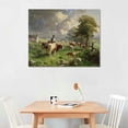 thumbnail image 2 of Orinice Country Cow and Sheep Retro Pastoral Scenery Farm Animals  Art Canvas Print Wall Decor Room Living Room Hallway Kitchen Decor Gift 20x16in, 2 of 6