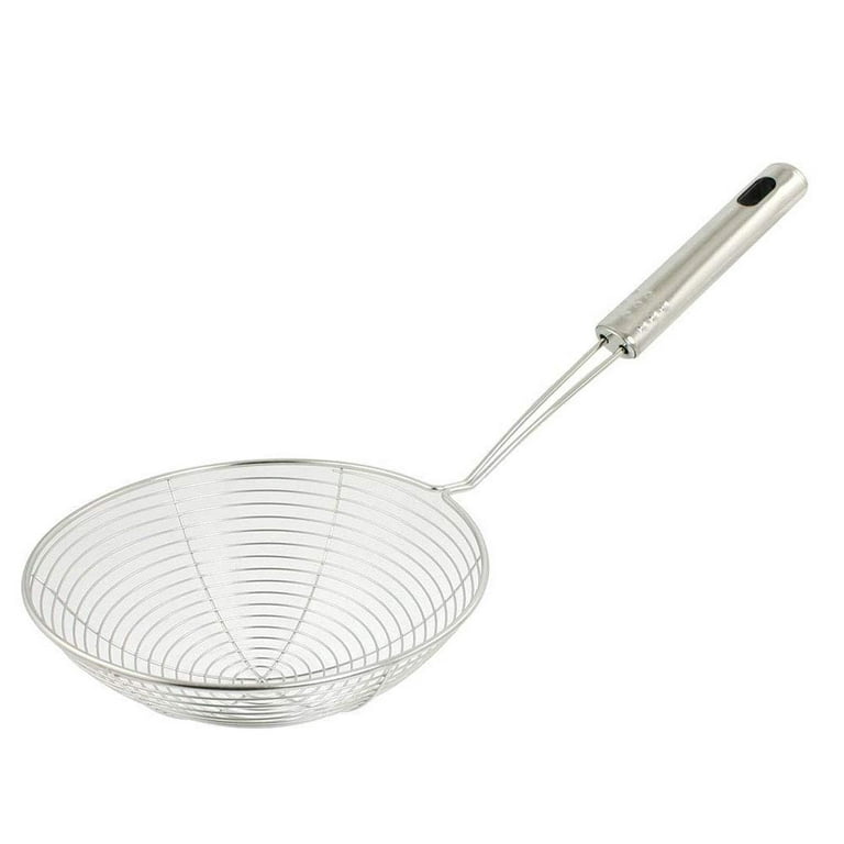Extra Large Spider Strainer Skimmer Spoon for Frying and Cooking - Set of 3