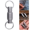 thumbnail image 2 of Metal Keyring With 360 Degree Rotations Detachable Carabiner Clip For Secure Key Organization, 2 of 9