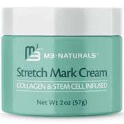 M3 Naturals Stretch Mark Cream - Collagen & Stem Cell Maternity Skincare Oil - Stretch Mark Prevention & Scar Remover Lotion - Green Tea Extract & Raspberry Ketones 2 oz