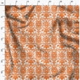 thumbnail image 3 of Soimoi Cotton Satin Spandex Orange Fabric By the Yard - 54 Inch Wide - Floral Damask Pattern Textile - Graceful and Whimsical Designs for Apparel and Crafts Printed Fabric, 3 of 6