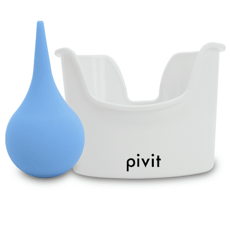 Pivit Ear Wax Removal Tool Kit | Small Wash Basin with 2 Oz Earwax Syringe | Durable Hospital Grade Rubber Bulb Vacuum for Cleaning Flushing & Irrigation | Easy to Use, Safe, Gentle, & (Best Way To Flush Ear Wax)