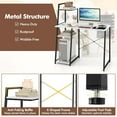 thumbnail image 4 of POWERSTONE 40" Computer Desk with 4-Tier Storage Shelves, Home Office Corner Desk Writing Study Workstation Table for Small Space, White, 4 of 14