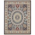 thumbnail image 1 of Unique Loom Narenj Medallion Pattern Area Rug 8' x 10' Rectangle Navy Blue/Tan, 1 of 1