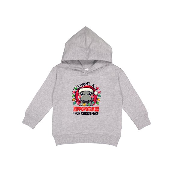 Inktastic I Want a Hippopotamus for Christmas Toddler Hoodie