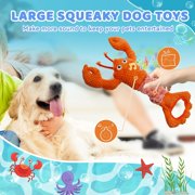 Magicorange Squeaky Dog Toys, Tug of War Dog Toy, Interactive Plush Toy with Crinkle Paper, Lobster Type