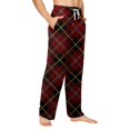thumbnail image 5 of Pajama Pants for Men Women Funny Pant Matching Couples Unisex Pajamas Plaid Coffee L, 5 of 8