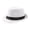 White, variant on Joernso Fedora Hat Wide Brim Sun Protection Solid Color Panama Cap Boater Summer Beach Sunhat for Vacation