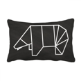 thumbnail image 1 of Origa Bear Geometric Shape Throw Pillow Lumbar Insert Cushion Cover Home Decoration, 1 of 3
