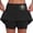 Black, variant on FASHOFT Tennis Skirt For Women Mid Waist Fake Two Piece Skort With Functional Pockets Casual For Sports And Daily Wear Womens Athletic Skirts Black